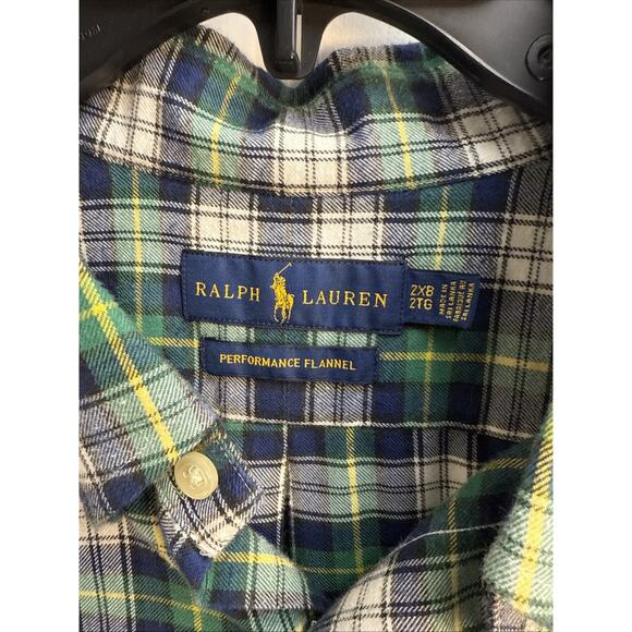 Ralph Lauren Classic Fit Performance Flannel Long Sleeve Mens XXL Button Down - Picture 3 of 9
